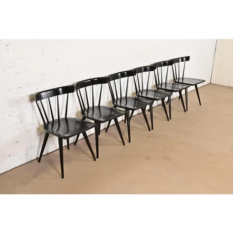 Paul McCobb Planner Group Mid-Century Modern Spindle Back Dining Chairs, Set of Six - 4