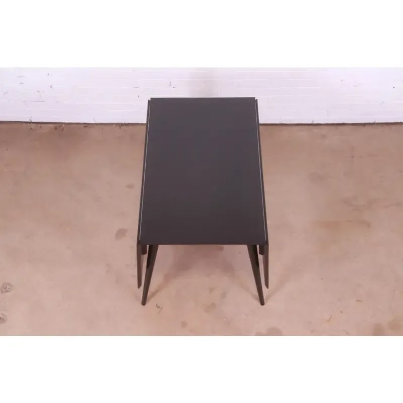 Paul McCobb Planner Group Black Lacquered Solid Maple Drop Leaf Dining Table, Newly Refinished - 10