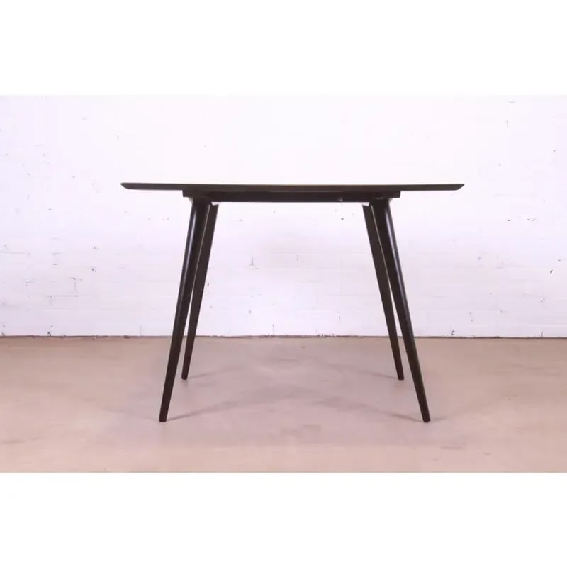 Paul McCobb Planner Group Black Lacquered Solid Maple Drop Leaf Dining Table, Newly Refinished - 12