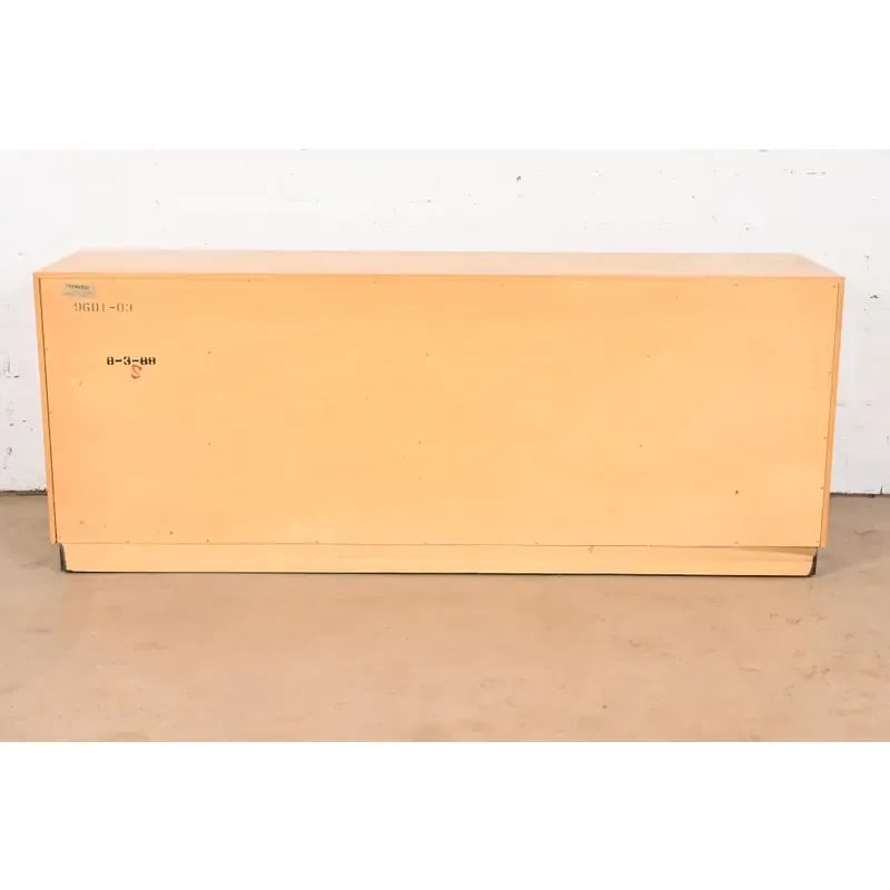 Milo Baughman Style Burl Wood Dresser or Credenza by Henredon - 10