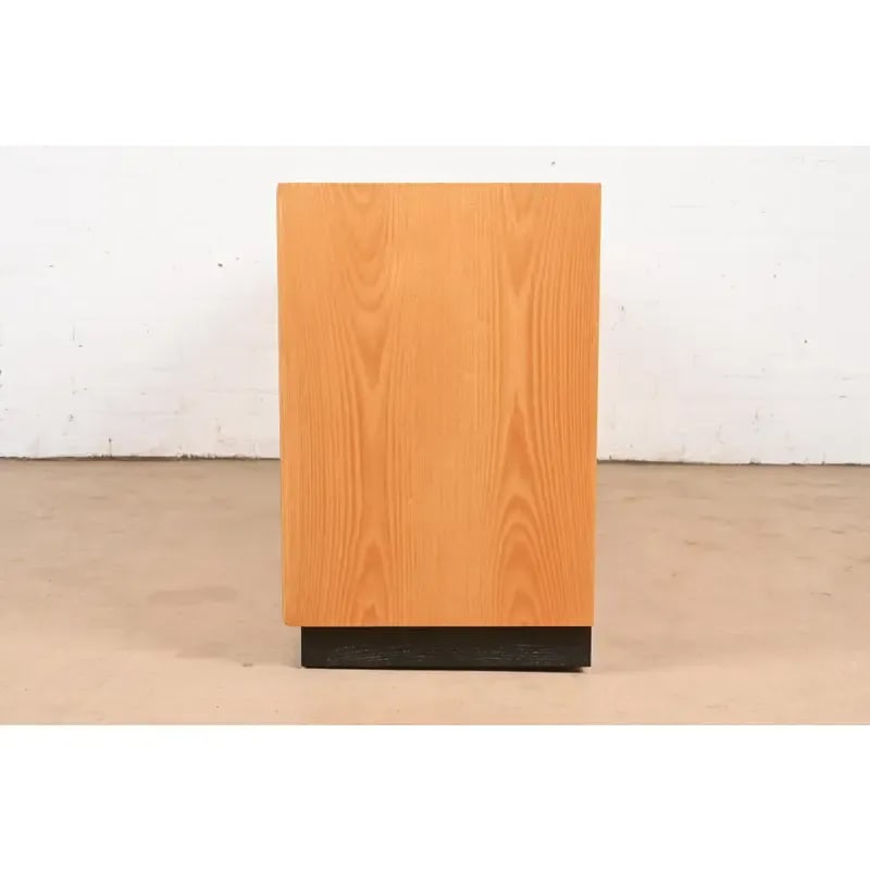 Milo Baughman Style Burl Wood Dresser or Credenza by Henredon - 9