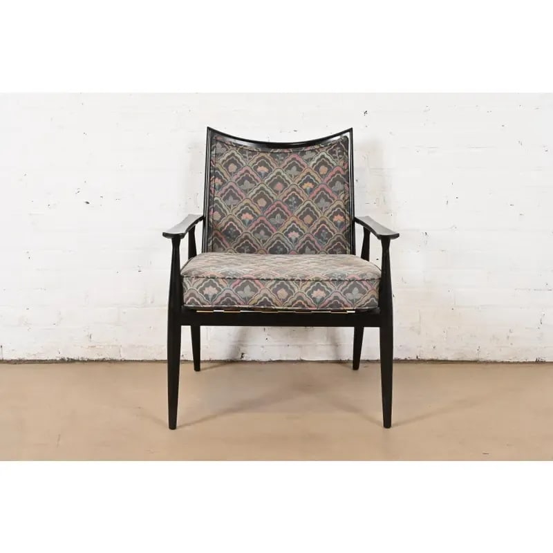 Paul McCobb Planner Group Black Lacquered Lounge Chair, 1950s - 2