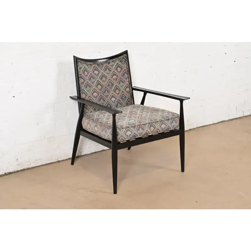 Paul McCobb Planner Group Black Lacquered Lounge Chair, 1950s - 4