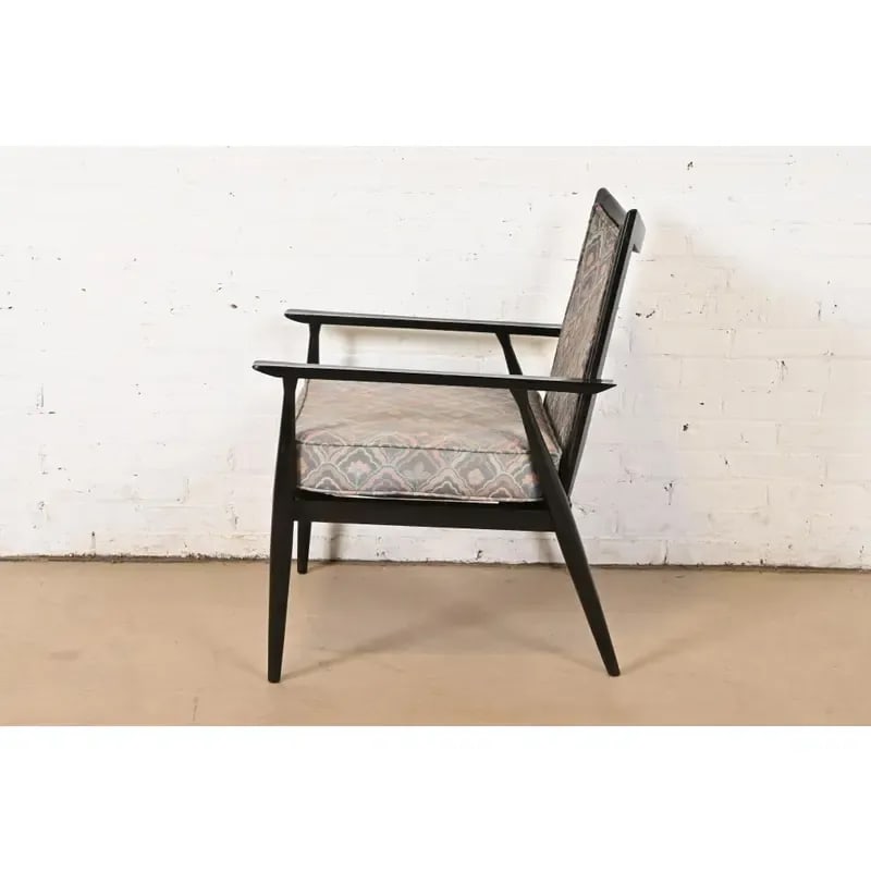 Paul McCobb Planner Group Black Lacquered Lounge Chair, 1950s - 9