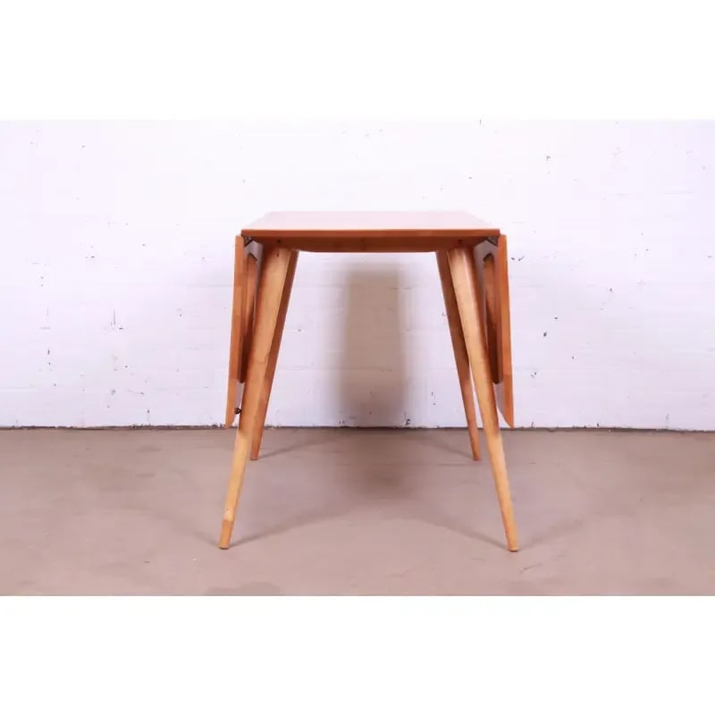 Paul McCobb Planner Group Solid Maple Drop Leaf Dining Table, Newly Refinished - 10