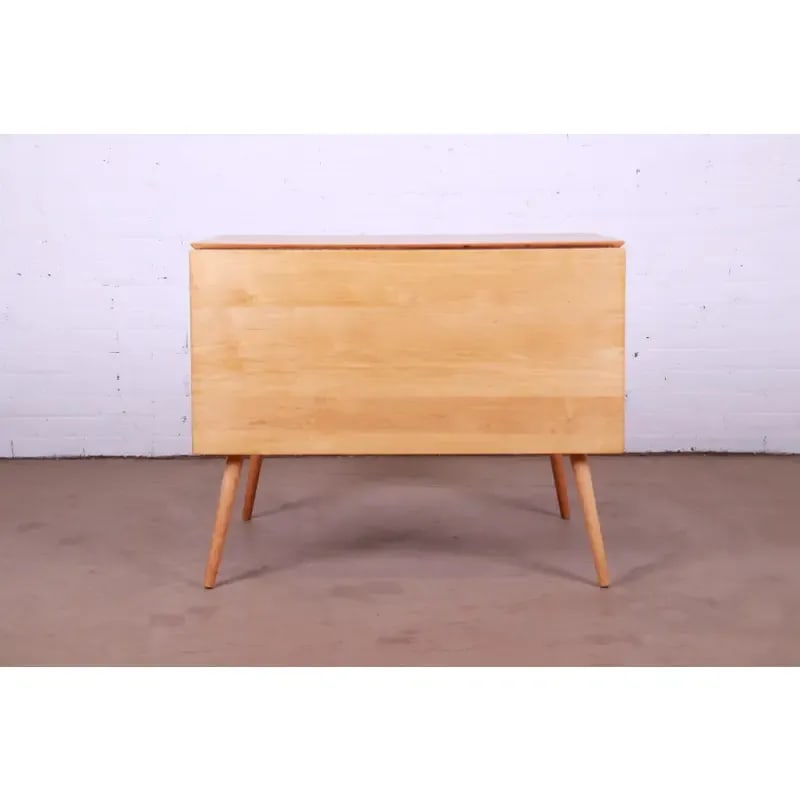 Paul McCobb Planner Group Solid Maple Drop Leaf Dining Table, Newly Refinished - 11