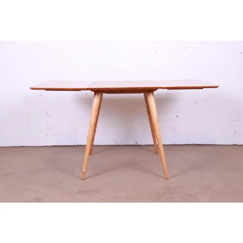Paul McCobb Planner Group Solid Maple Drop Leaf Dining Table, Newly Refinished - 4