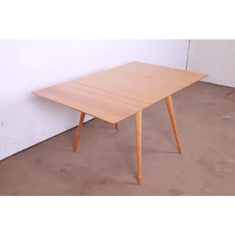 Paul McCobb Planner Group Solid Maple Drop Leaf Dining Table, Newly Refinished - 5