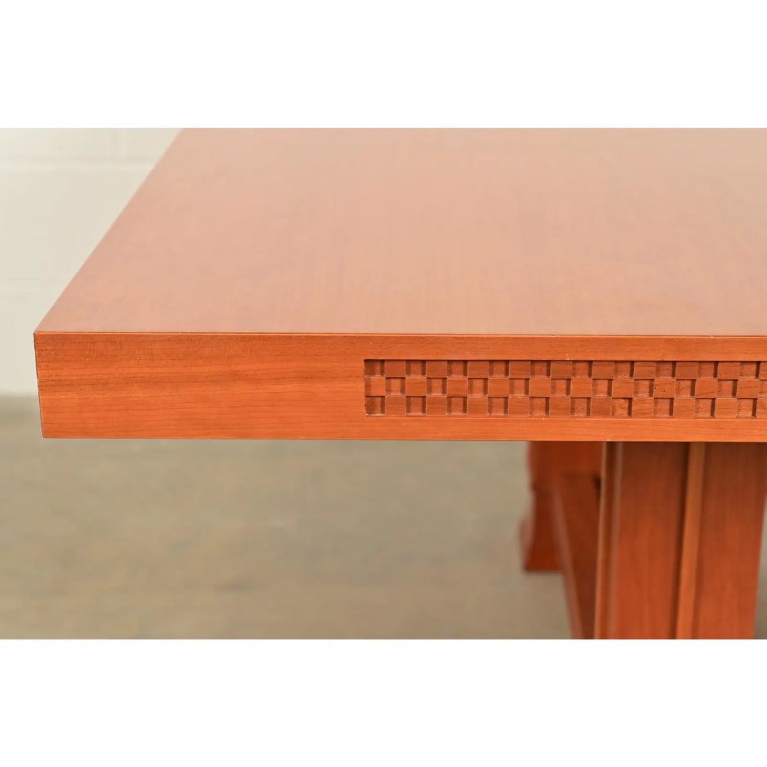 Frank Lloyd Wright for Cassina Arts & Crafts Husser House Cherry Wood Dining Table - 6