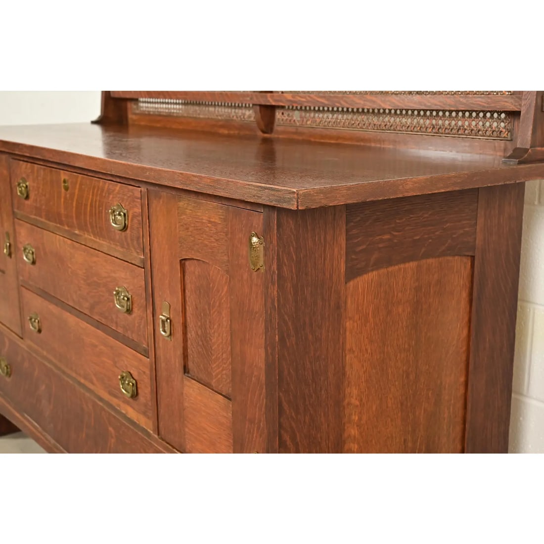 Lifetime Furniture Antique Mission Oak Arts & Crafts Sideboard, Circa 1910 - 12