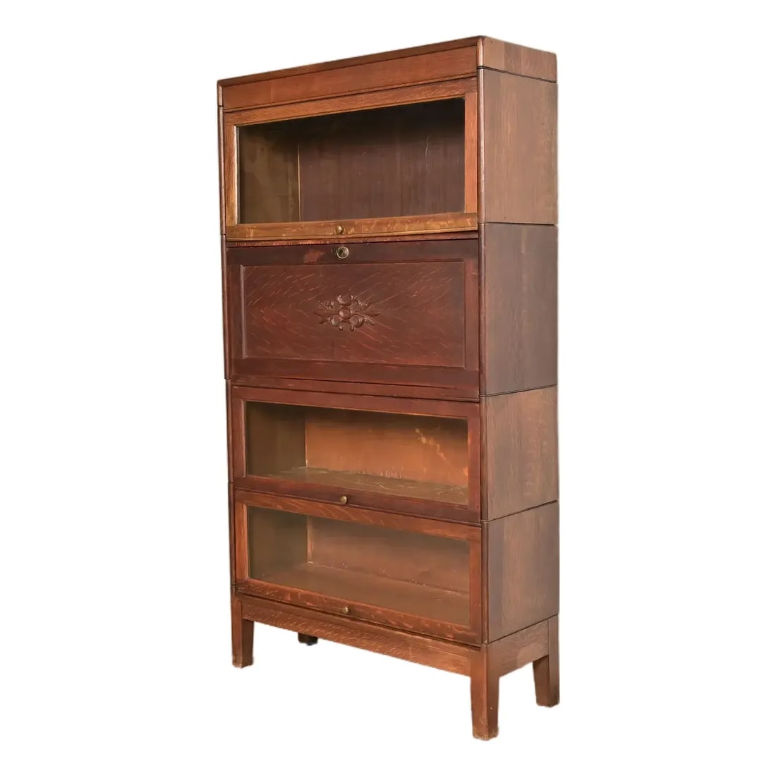 Antique Mission Oak Arts & Crafts Barrister Bookcase With Drop Front Secretary Desk by Gunn (1 of 14)