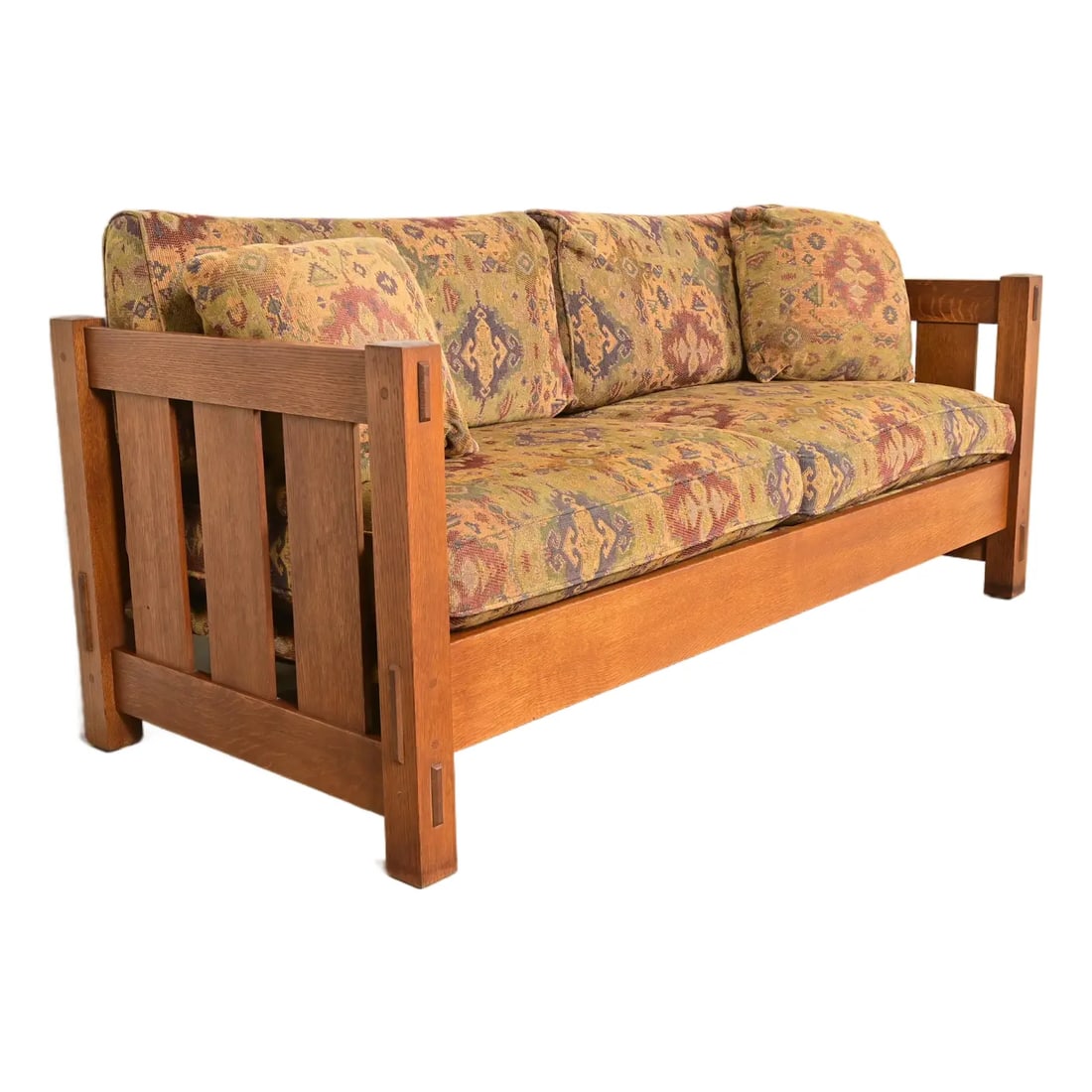 Stickley Mission Oak Arts & Crafts Settle Sofa (1 of 12)