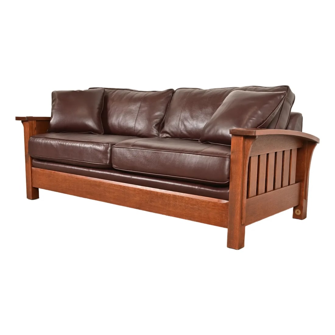 L. & J. G. Stickley Mission Oak Arts & Crafts Sofa (1 of 11)