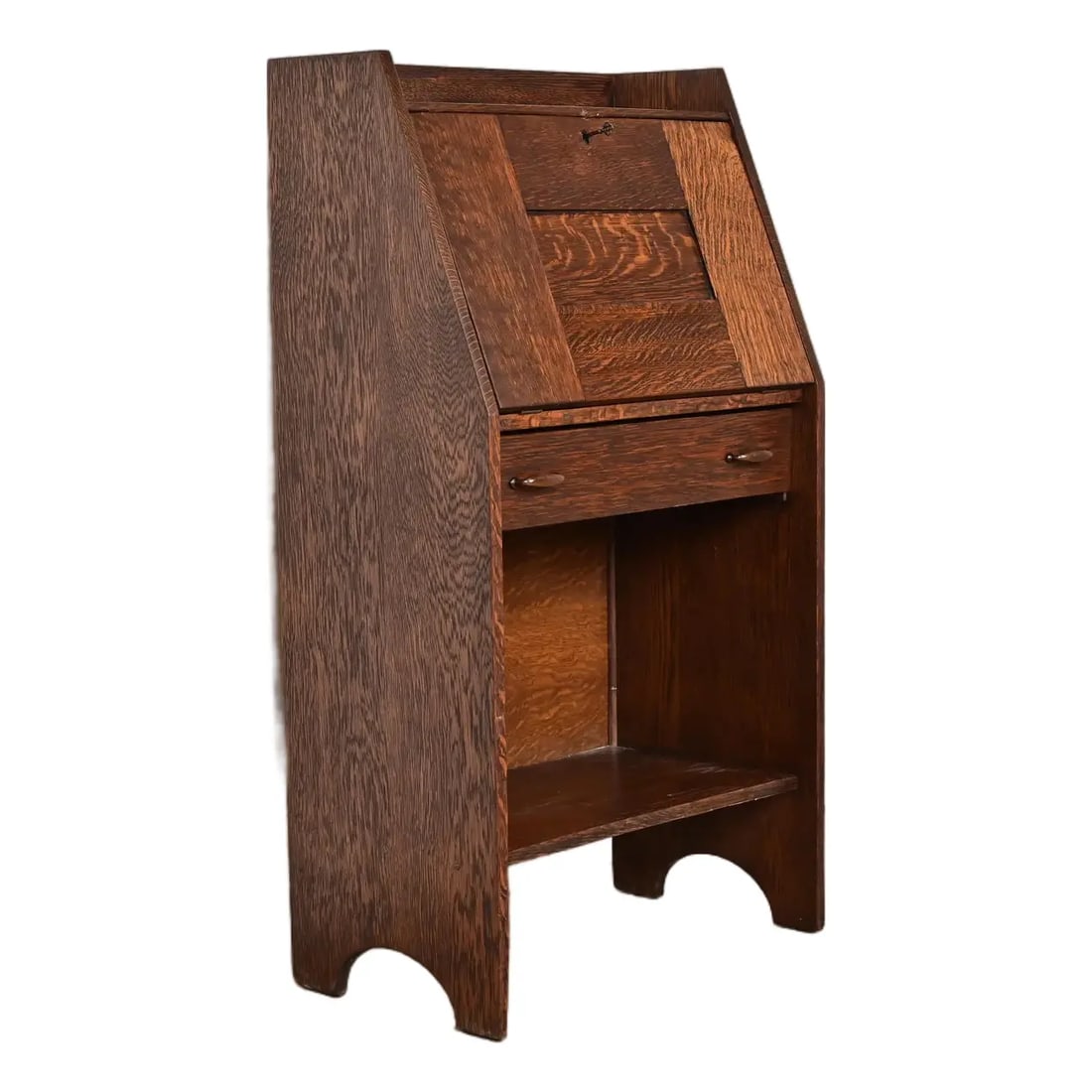 Early Gustav Stickley Antique Mission Oak Arts & Crafts Drop Front Secretary Desk, Circa 1902 (1 of 14)