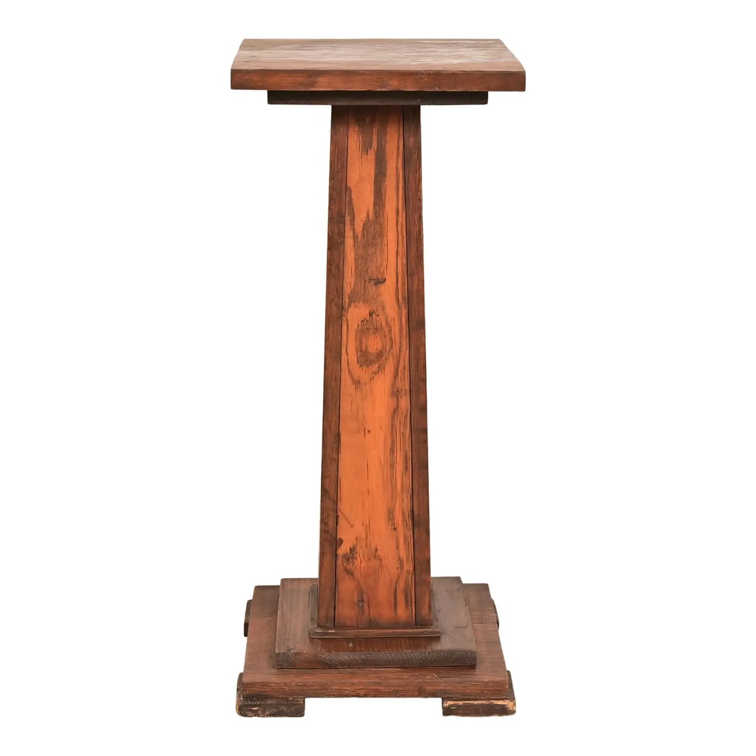 Stickley Style Antique Mission Arts & Crafts Pine Pedestal Table or Plant Stand, Circa 1910 (1 of 9)