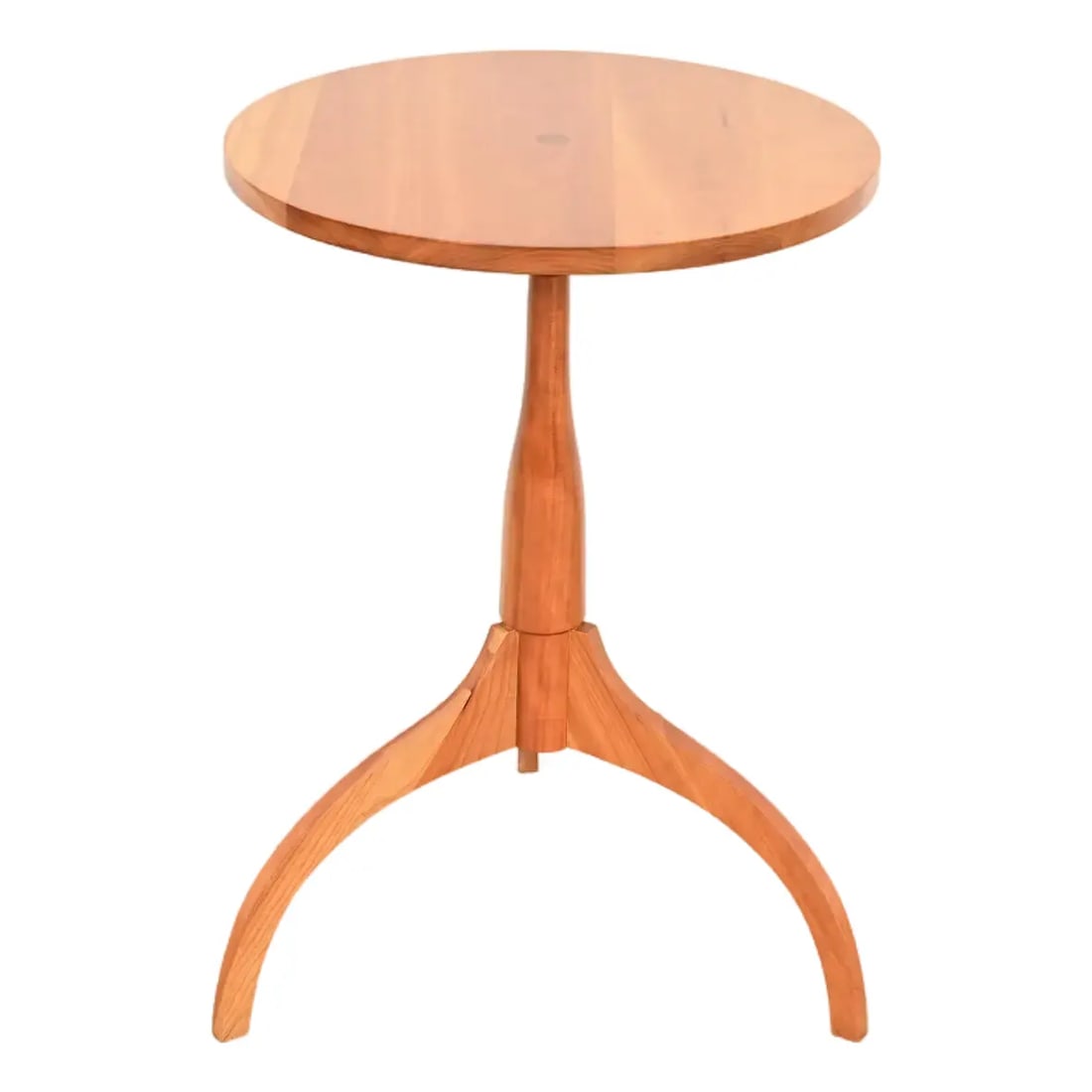 Harden Furniture Arts and Crafts Shaker Solid Cherry Wood Pedestal Occasional Side Table (1 of 12)