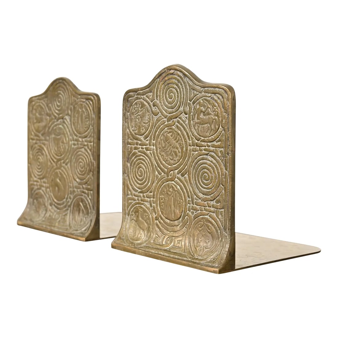 Tiffany Studios New York Bronze Zodiac Bookends, Circa 1910 (1 of 12)
