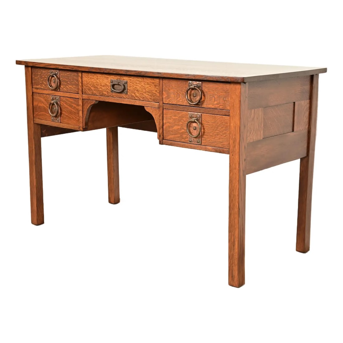 Gustav Stickley Antique Mission Oak Arts & Crafts Writing Desk, Newly Refinished (1 of 15)