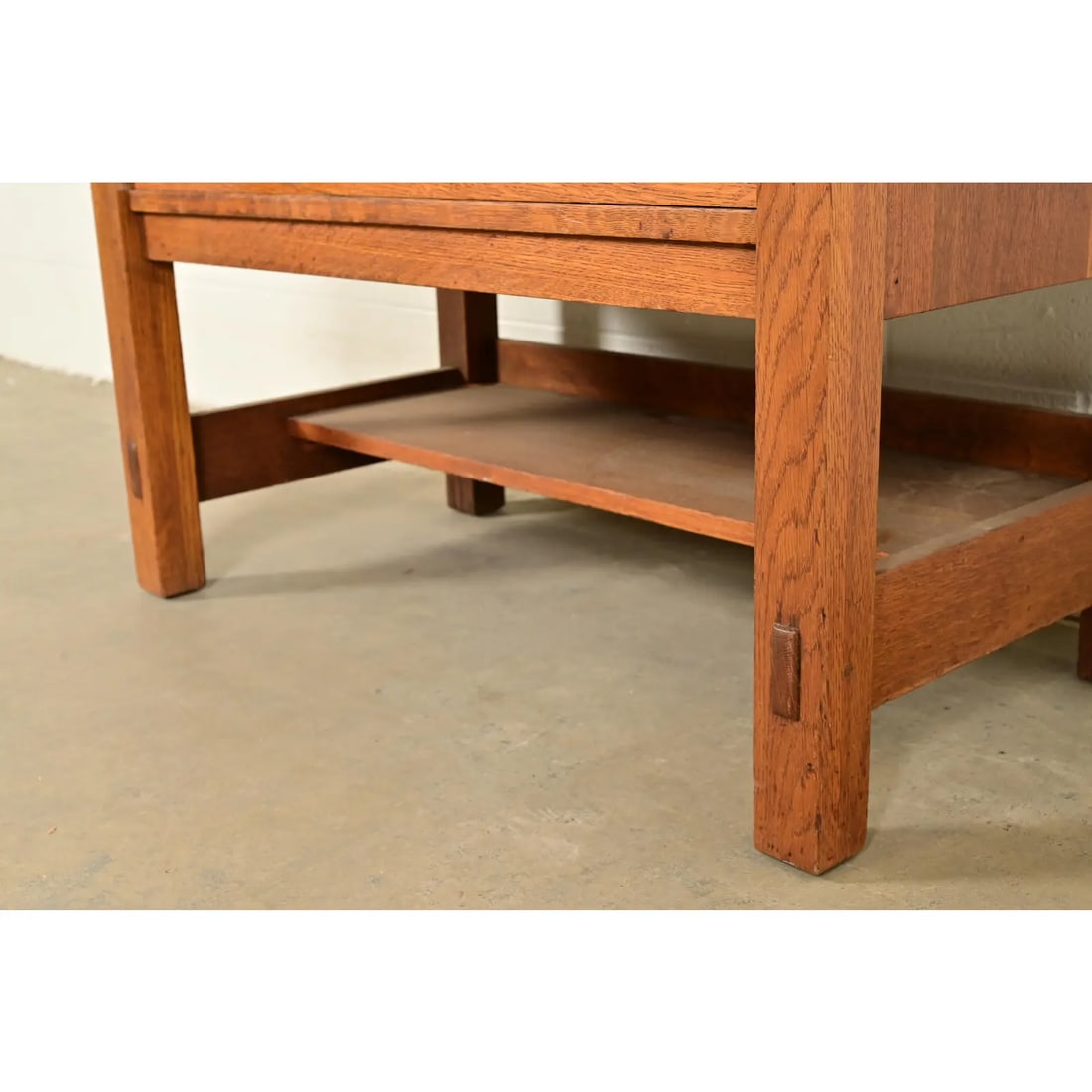 Lifetime Furniture Antique Mission Oak Arts & Crafts Drop Front Secretary Desk, Circa 1910 - 11