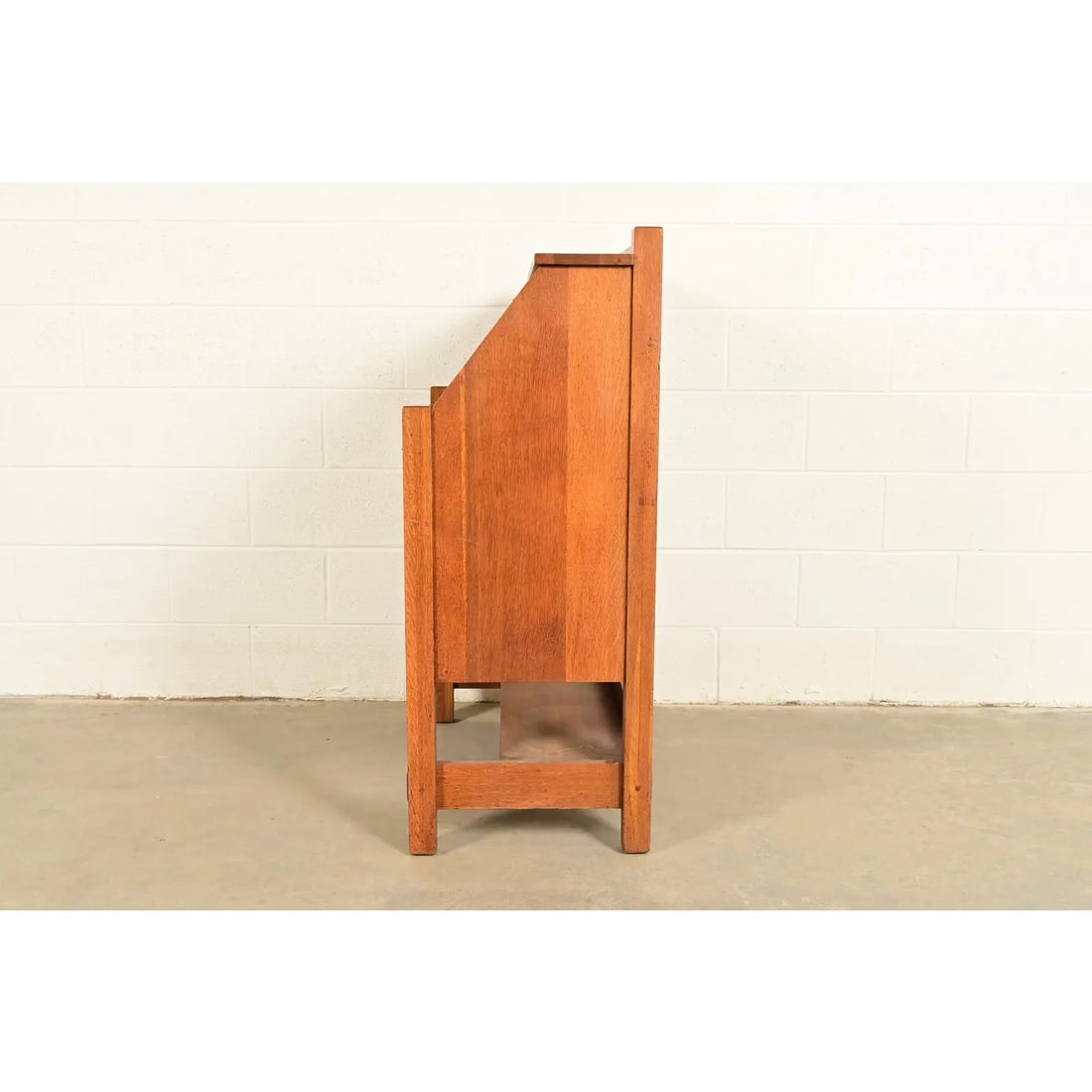 Lifetime Furniture Antique Mission Oak Arts & Crafts Drop Front Secretary Desk, Circa 1910 - 13