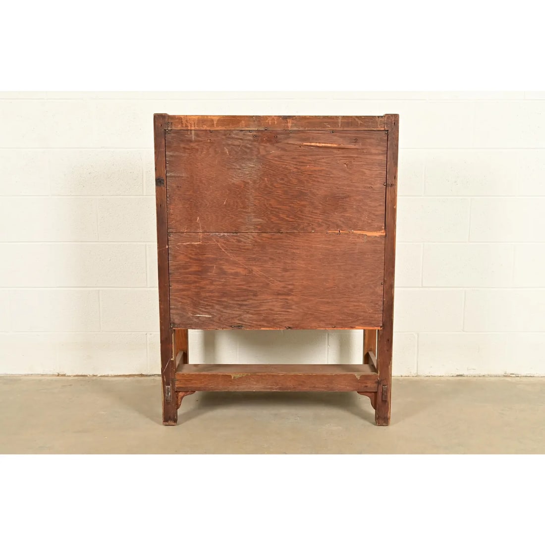 Lifetime Furniture Antique Mission Oak Arts & Crafts Drop Front Secretary Desk, Circa 1910 - 14