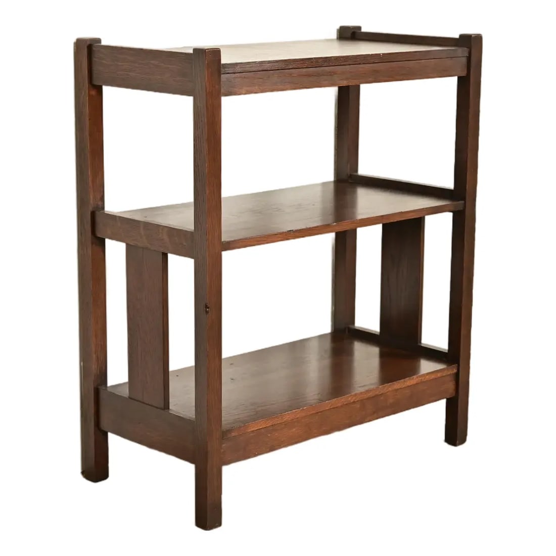 Lifetime Furniture Antique Mission Oak Arts and Crafts Bookcase or Magazine Rack, Circa 1910 (1 of 12)