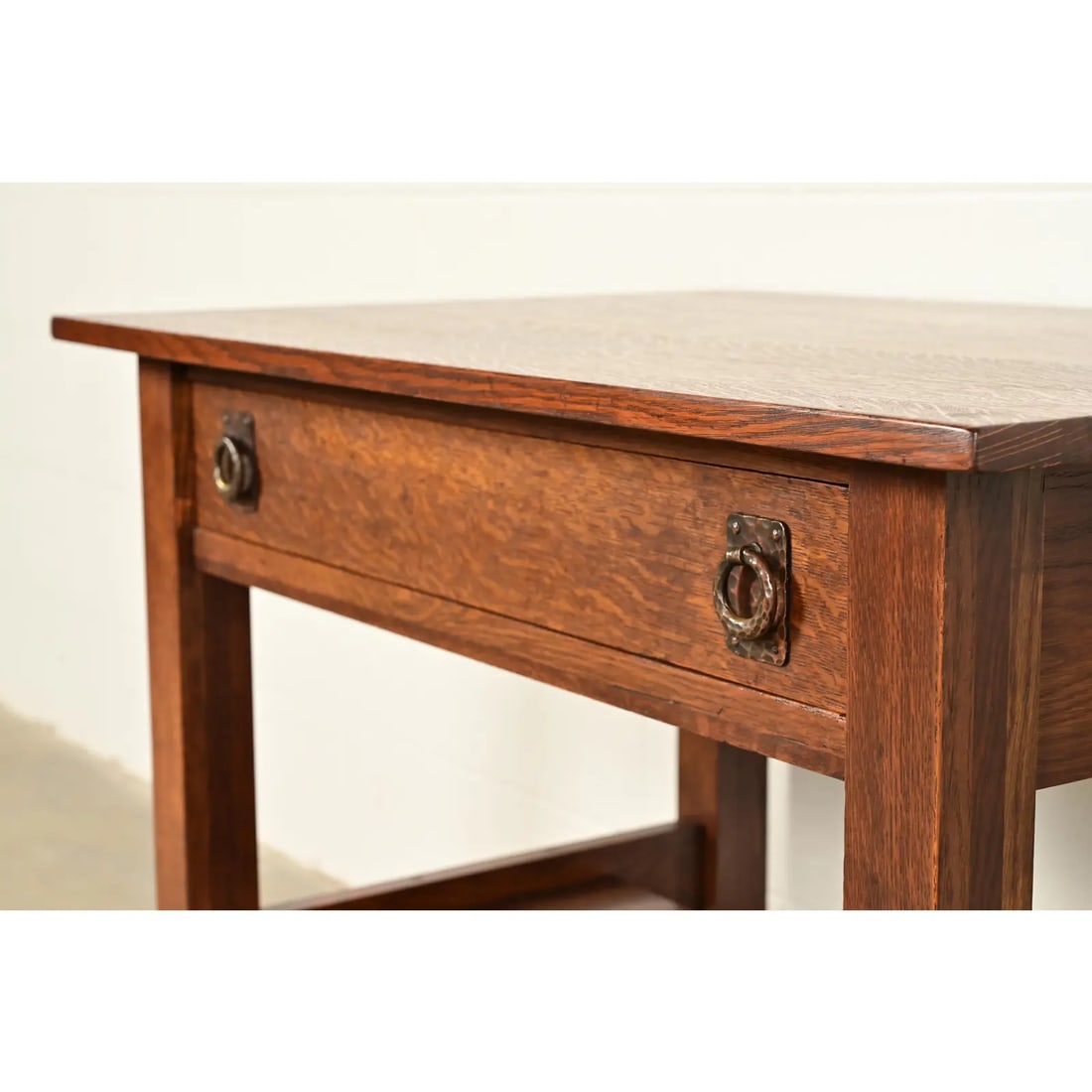 Lifetime Furniture Antique Mission Oak Arts & Crafts Desk or Library Table, Circa 1910 - 12
