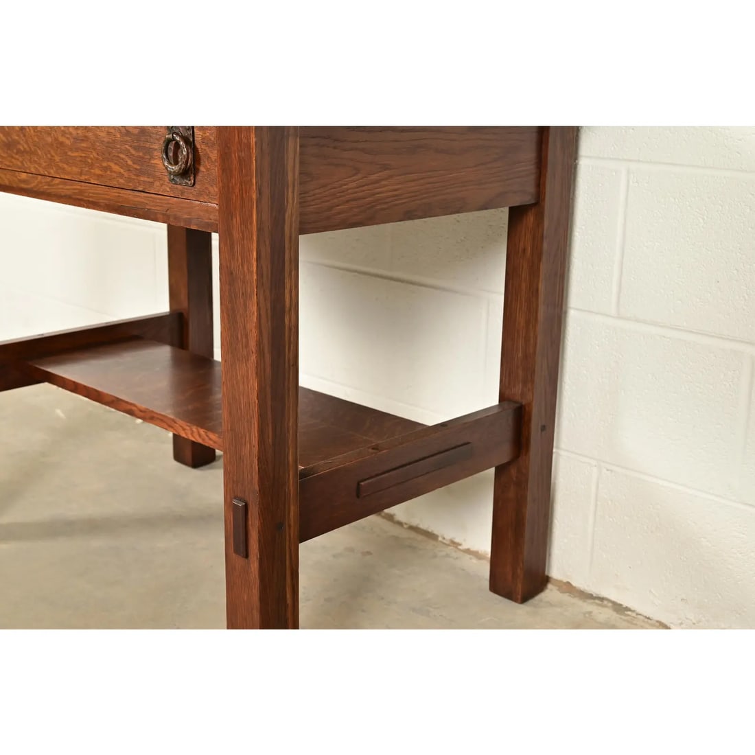 Lifetime Furniture Antique Mission Oak Arts & Crafts Desk or Library Table, Circa 1910 - 13