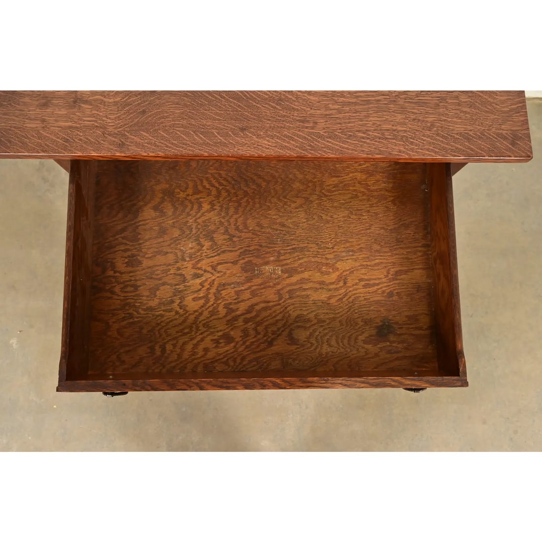 Lifetime Furniture Antique Mission Oak Arts & Crafts Desk or Library Table, Circa 1910 - 7