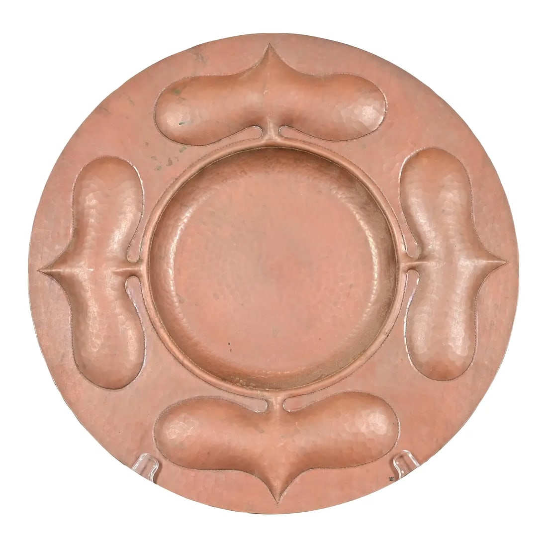 Ramon Ramirez Arts & Crafts Hammered Copper Charger Plate or Tray (1 of 12)