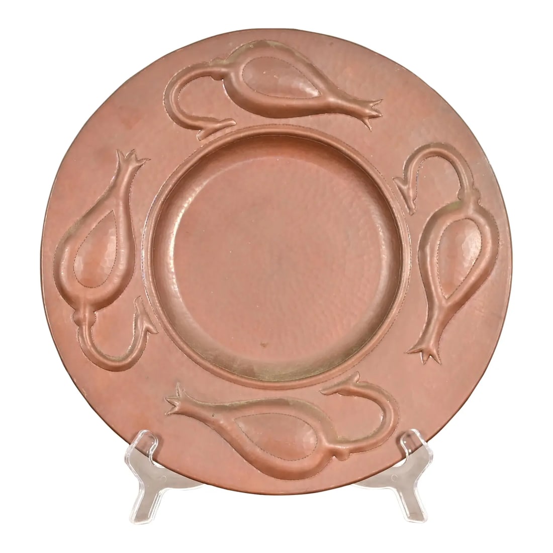 Ramon Ramirez Arts & Crafts Hammered Copper Charger Plate or Tray (1 of 12)