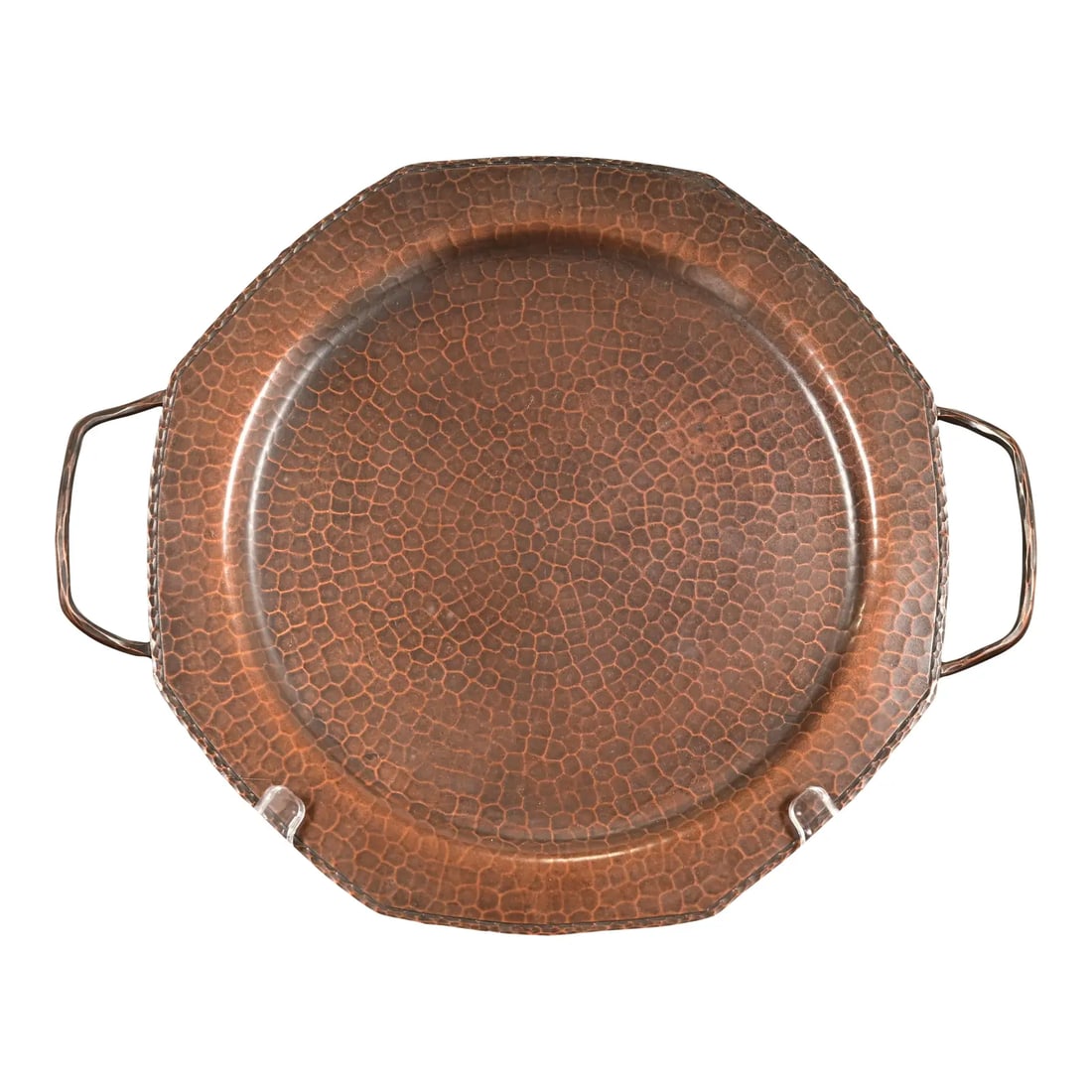 Roycroft Arts & Crafts Hammered Copper Handled Tray (1 of 12)