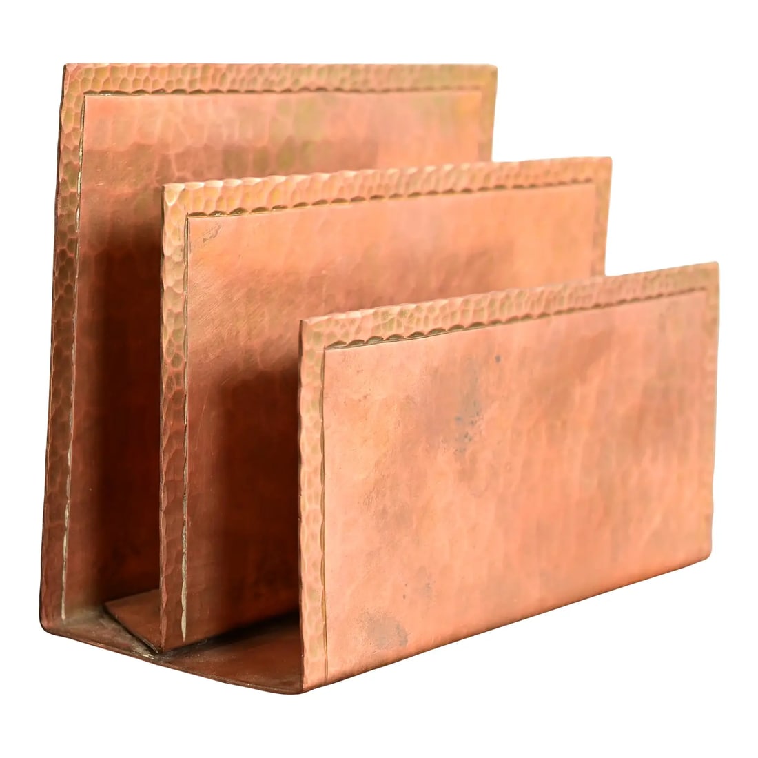 Roycroft Arts & Crafts Hammered Copper Letter Rack (1 of 13)