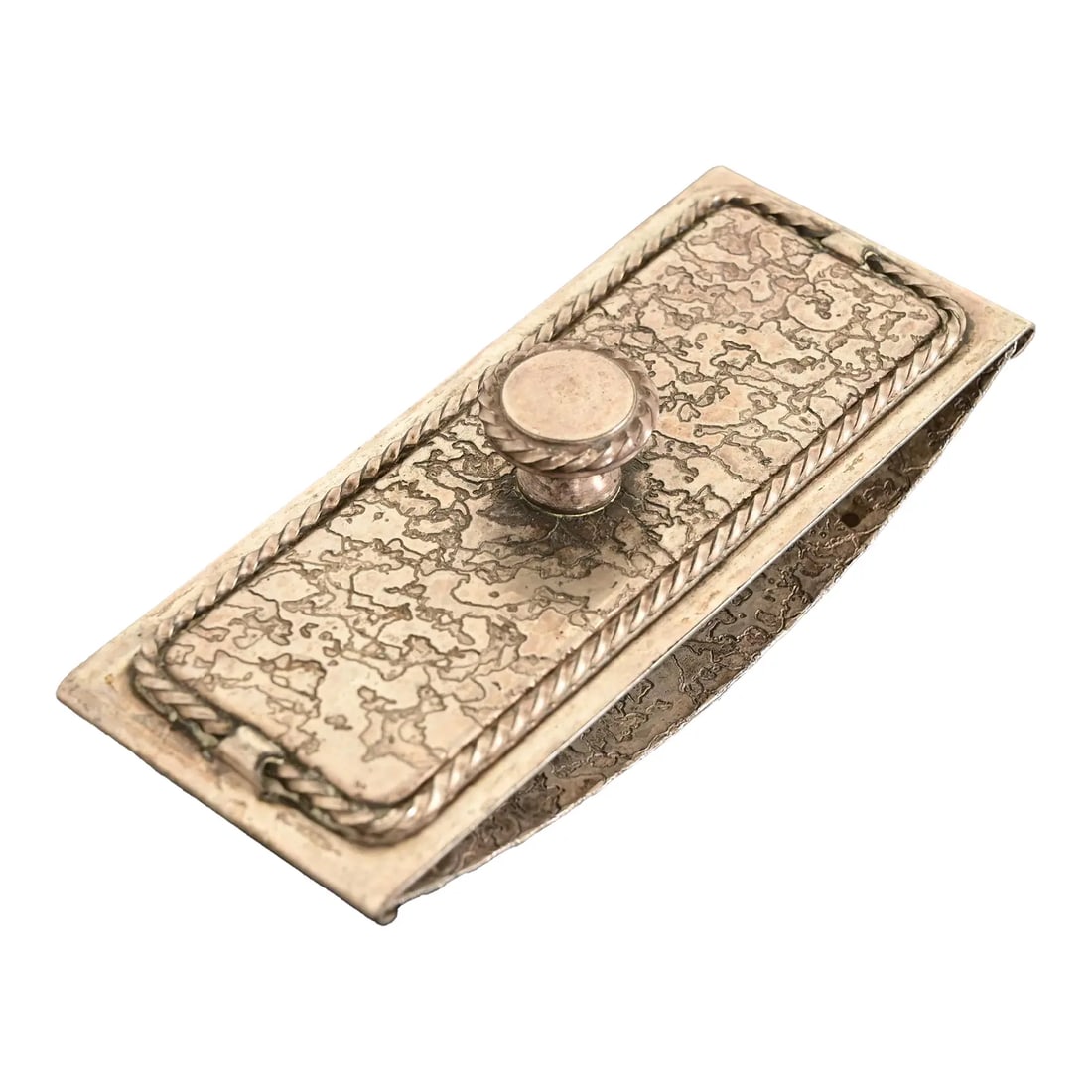 Roycroft Arts & Crafts Silver Finished Hammered Copper Rocker Blotter (1 of 10)
