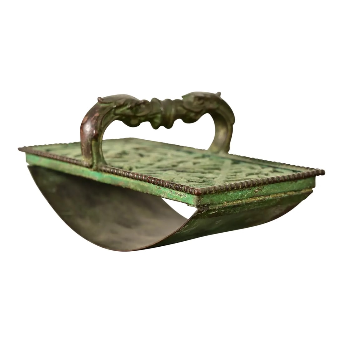 Apollo Studios New York Arts & Crafts Grapevine Pattern Bronze and Slag Glass Rocker Blotter (1 of 12)