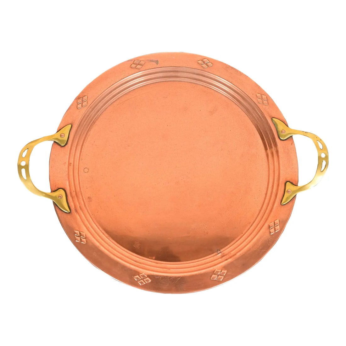Roycroft Style Swedish Arts & Crafts Copper and Brass Handled Tray (1 of 13)