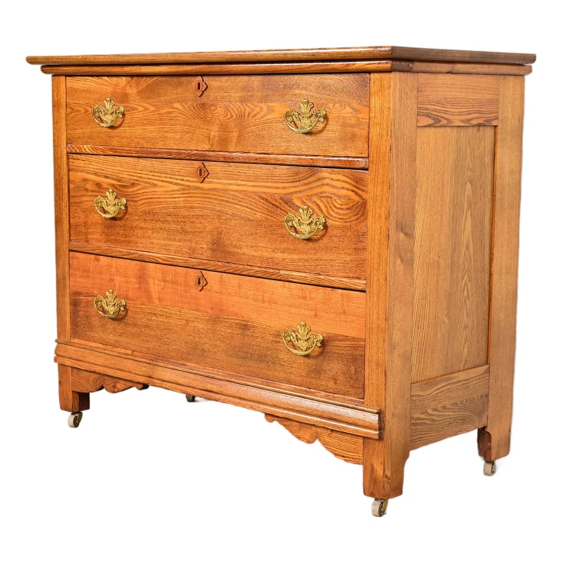 Antique Victorian Carved Oak Dresser or Chest of Drawers, Circa 1890s (1 of 14)
