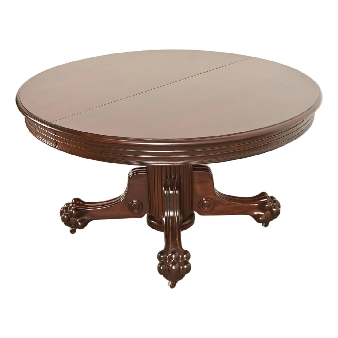 R. J. Horner Antique Victorian Carved Mahogany Split Pedestal Extension Dining Table (1 of 12)