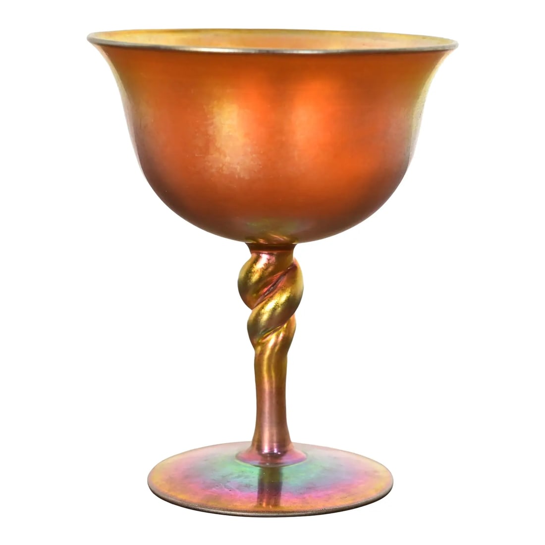 Early 20th Century Steuben Aurene Iridescent Art Glass Goblet (1 of 10)