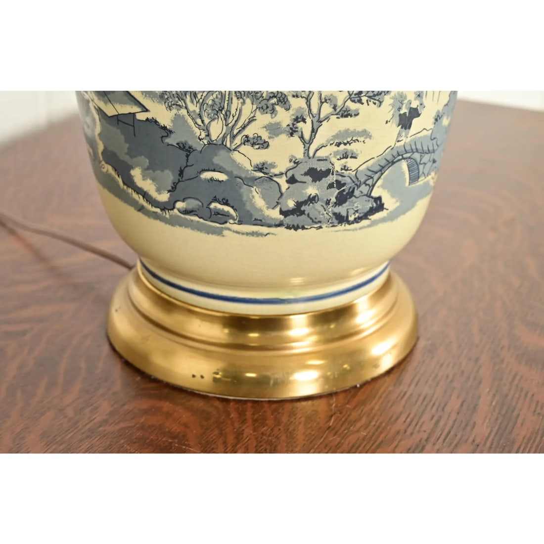 1970s Chinese Blue and White Porcelain Ginger Jar Table Lamps by Westwood - a Pair - 12