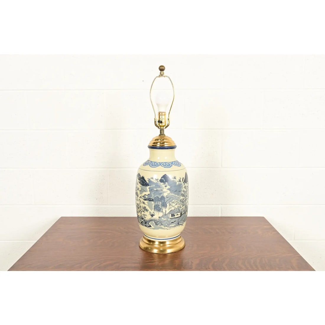 1970s Chinese Blue and White Porcelain Ginger Jar Table Lamps by Westwood - a Pair - 13