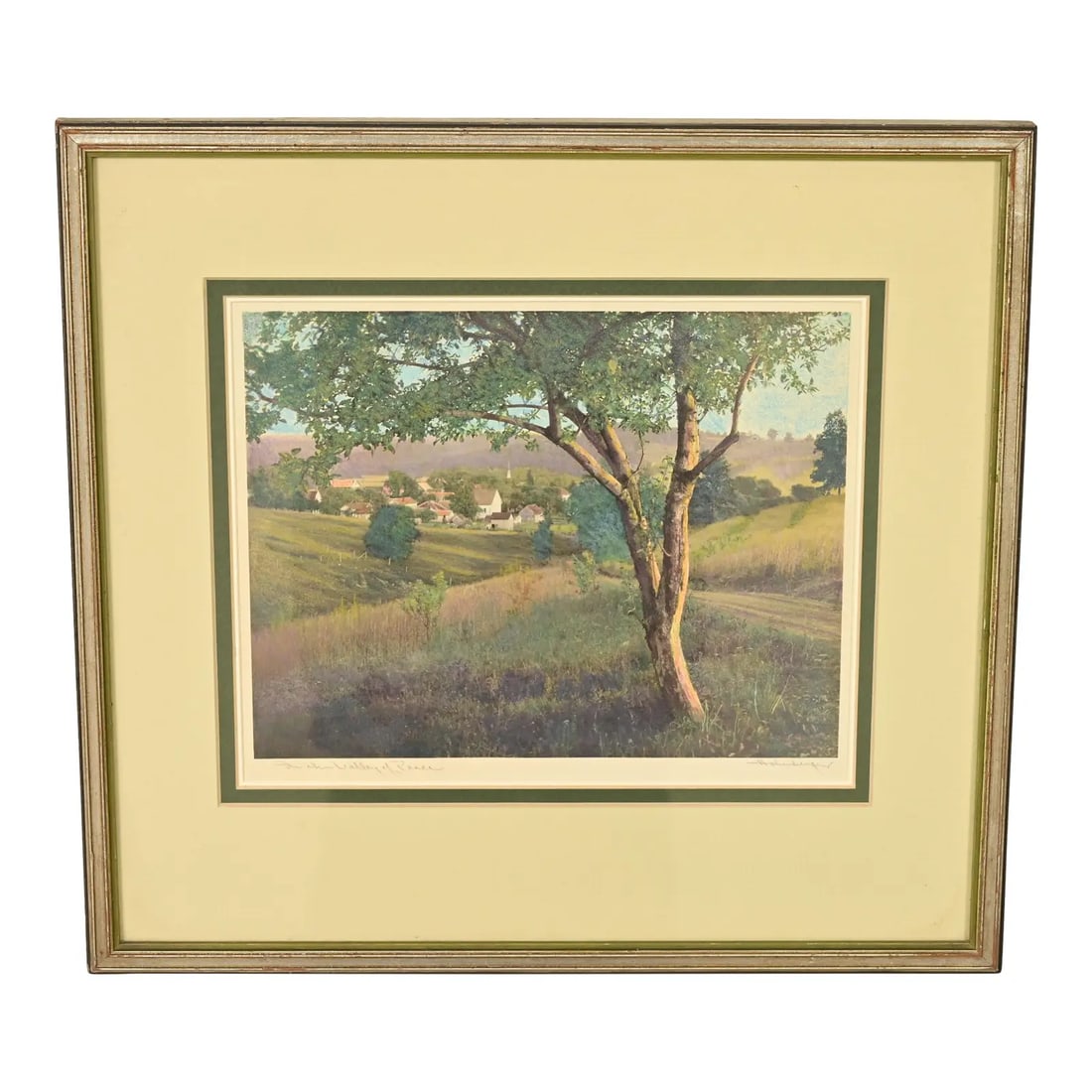 J. Hohenberger Original Artist Signed "In the Valley of Peace" Framed Lithograph (1 of 13)