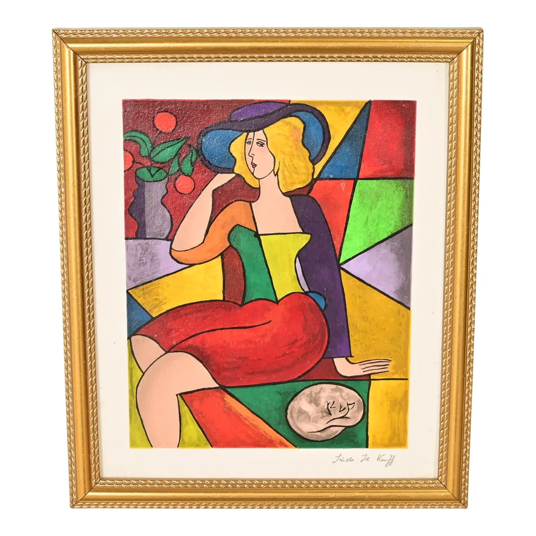 Linda Le Kinff Original Signed "Constanca" Framed Serigraph (1 of 13)