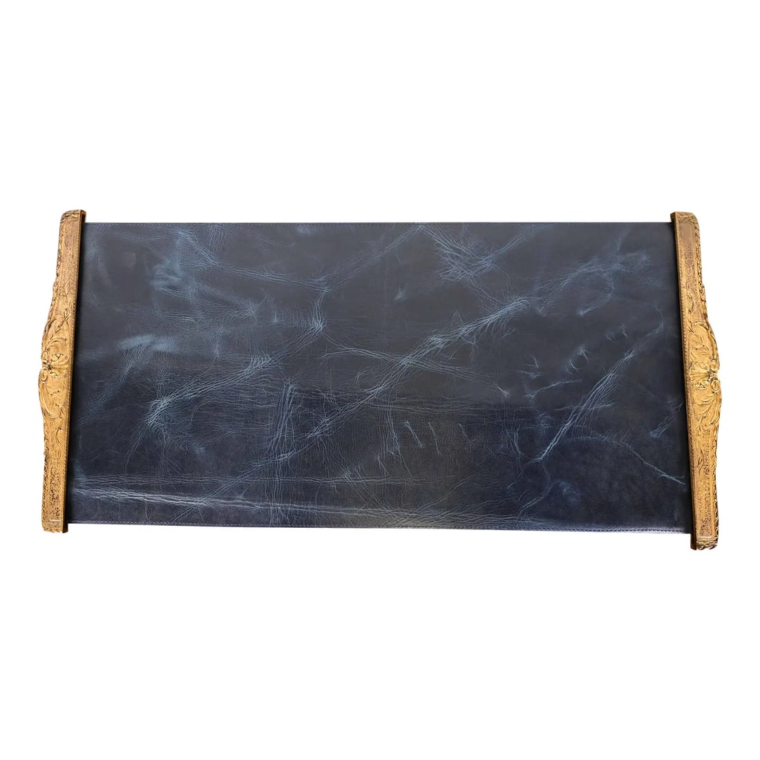 Tiffany Studios New York Louis XVI Bronze Doré Blotter Ends With Leather Desk Blotter (1 of 14)