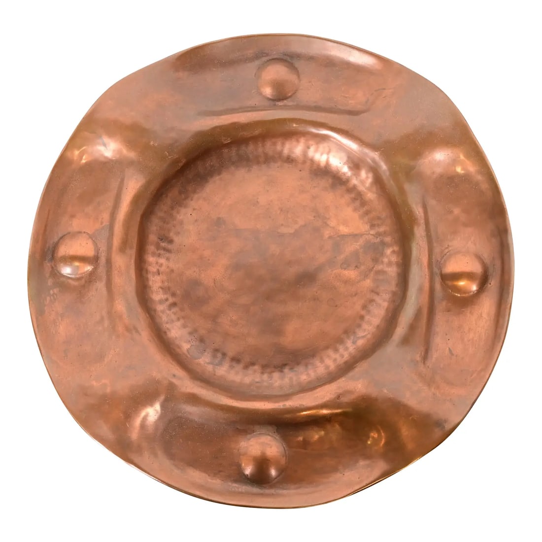 Gustav Stickley Signed Hammered Copper Ashtray or Catchall, Circa 1910 (1 of 9)