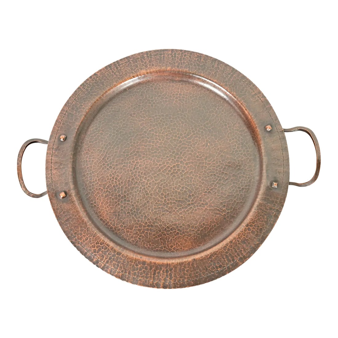 Roycroft Arts & Crafts Hammered Copper Large Handled Serving Tray, Circa 1920s (1 of 10)