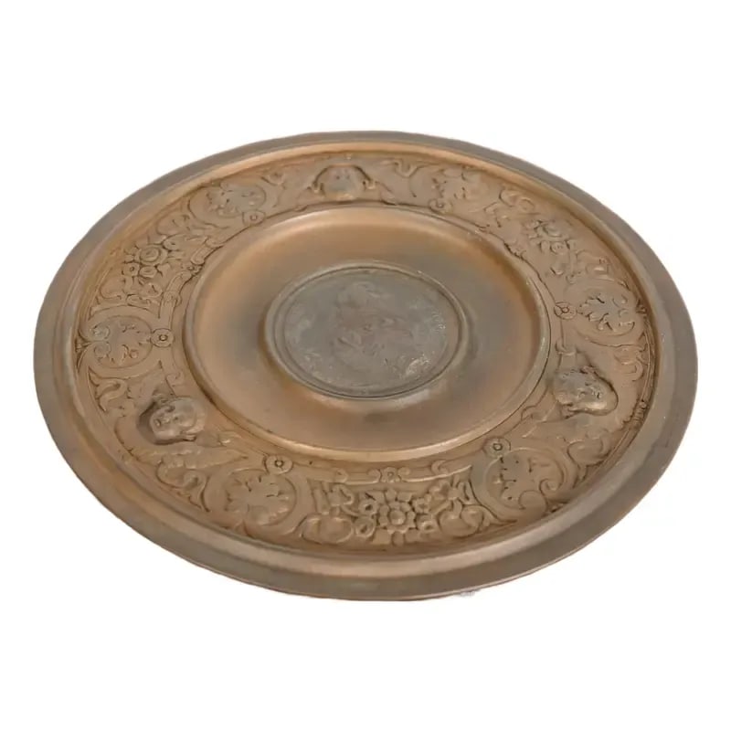 Tiffany & Co. Antique Victorian Bronze Footed Centerpiece Dish or Tazza, Circa 1890s: A gorgeous antique Victorian or Neoclassical bronze footed centerpiece dish or tazza By Tiffany & Co. (signed to top edge) New York, USA, Circa 1890s Measures: 7.63"W x 7.63"D x 2.38"H. Very good orig