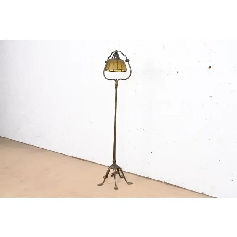 Tiffany Studios New York Linenfold Harp Floor Lamp - 2