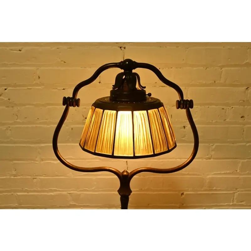 Tiffany Studios New York Linenfold Harp Floor Lamp - 4