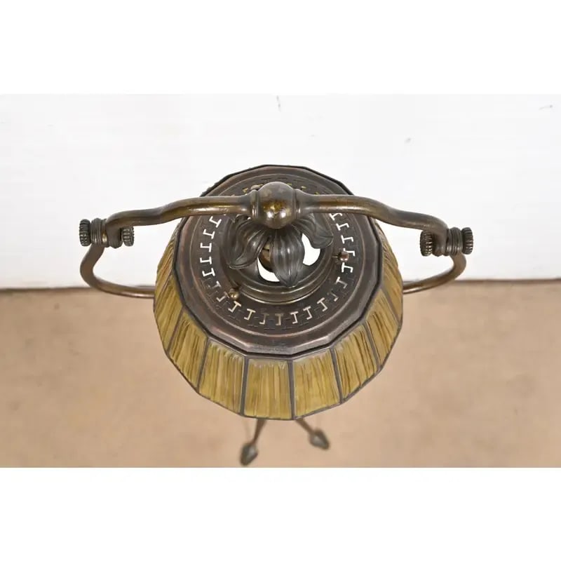 Tiffany Studios New York Linenfold Harp Floor Lamp - 6